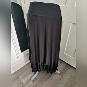 SYMPLI Black Cut Out Skirt Careerwear Cocktail Party High Low Skirt Size 14